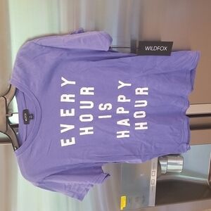 💕WILDFOX💕 Every Hour is Happy Hour Graphic Tee M